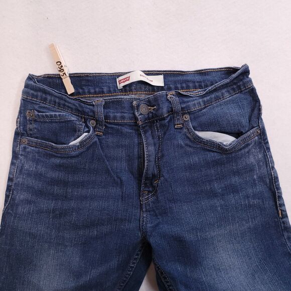 Levi's 511 Slim Casual Button Zip Denim Medium Wash Jeans Youth Size 16 R Blue - Picture 1 of 8